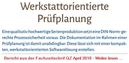QZ-Bericht Werkstattorientierte Prüfplanung